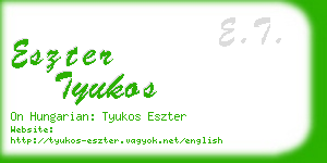 eszter tyukos business card